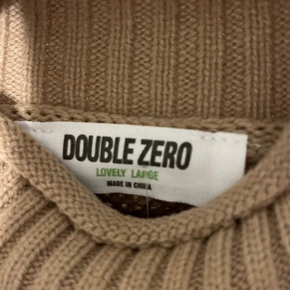 Cozy Tan Knit Sweater and Skirt Set - Picture 4 of 5